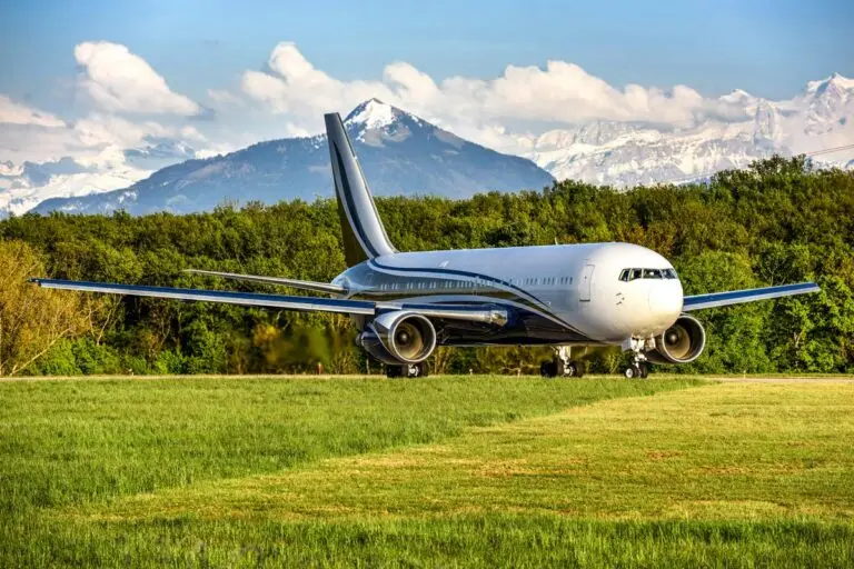 Boeing 767-200 BBJ VIP airliner on the ramp, featuring a widebody cabin platform, twin-engine design, and long-range private travel capability.