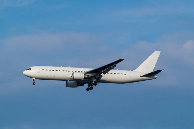 Boeing 767-300ER widebody aircraft in flight, featuring its twin-engine design, extended-range capability, and efficient long-haul performance.