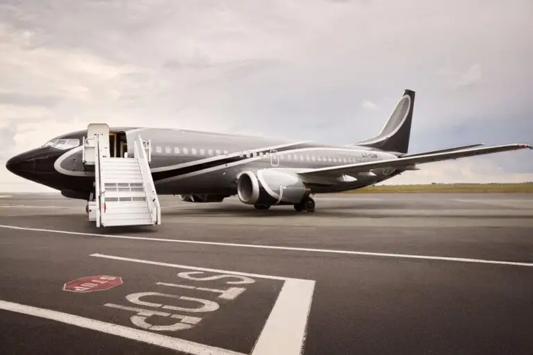 Boeing BBJ VIP airliner on the ramp, featuring a 737-based executive cabin platform, long-range capability, and luxury private travel design.