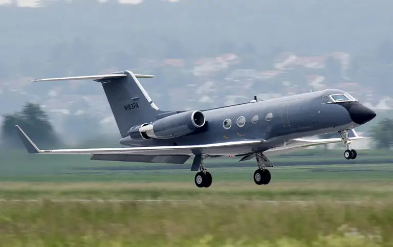 Gulfstream G-III air ambulance aircraft with cargo door open, configured for long-range medical evacuation and patient transport missions.
